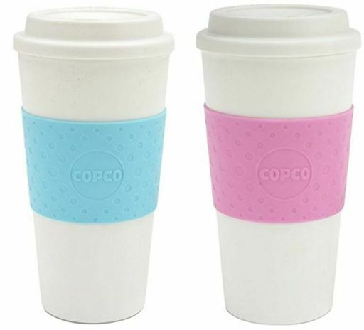 Copco Acadia Insulated Travel Mug BPA Free 16 Oz Pack of 2 Azure Blue Bubble Gum