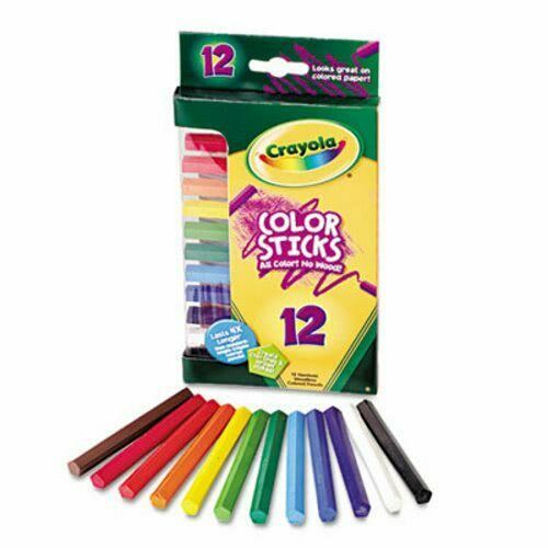 Crayola Woodless Color Pencils, Pentagonal, Assorted, 12/Box (CYO682312)
