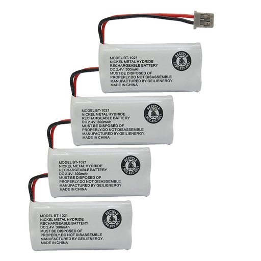 GEILIENERGY (Pack of 4) BT1021 BBTG0798001 Battery Compatible with Uniden DECT 6.0 BT1008 BT-1021 BT1016 Cordless Phone