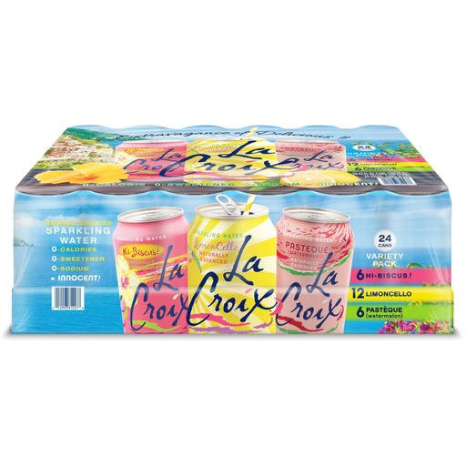 LaCroix Sparkling Water - LimonCello  Hi-Biscus  Pastèque Variety Pack 24pk/12 Fl Oz Cans  24 / Pack (Quantity)