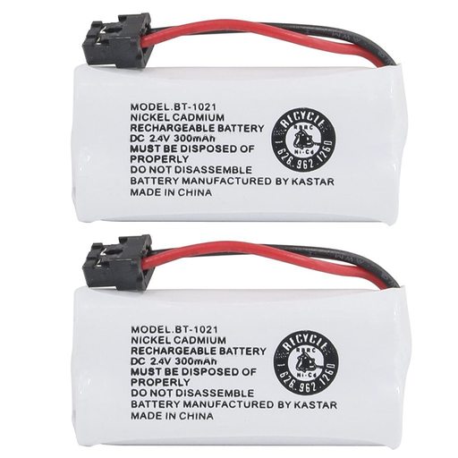 Kastar 2-Pack BBTG0798001 Model BT1021 Cordless Phone Battery for Uniden BT-1021 & Uniden D1361 D1364 D1384 D1483 D1660 D1680 D1685 D1688 D1760 D1780