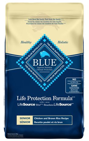 Blue Buffalo Life Protection Formula Natural Senior Dry Dog Food, Chicken and Brown Rice M