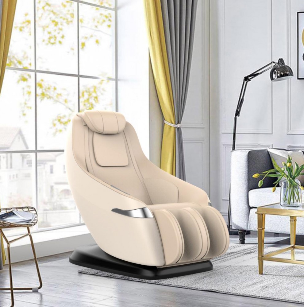 Massagesessel Atlanta Leder Farbe Beige Mit Rollentechnik Heizung Zero Gravity Funktion Günstig