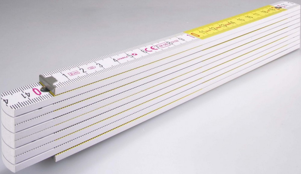 Stabila 14555 Yardstick 2m Durable, Fast Reading, Weather-Resistant
