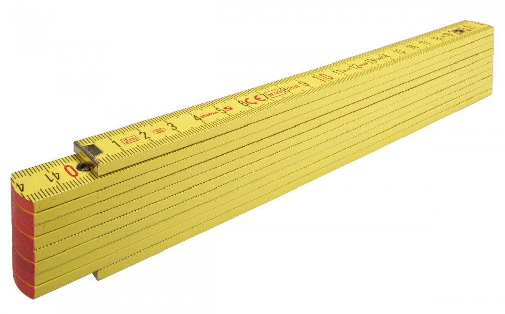Stabila 1304 Folding Ruler Type 700: 2m Beech, Angle Scheme, Durable