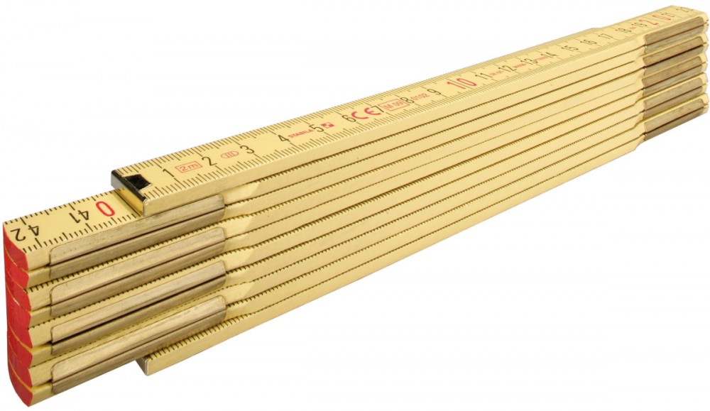 Stabila 1104 Stabila Folding Ruler  2m Beech Rule Weather-resistant