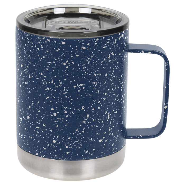 FIFTY/FIFTY Stainless Steel Vacuum Insulated Camp Mug - 15oz - Brick Red Speckled with Slide Lid