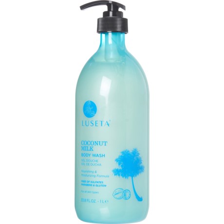 Luseta Coconut Milk Body Wash,Gentle Soap-Free Body Cleanser Deeply Moisturizes for Dry Skin 33.8oz