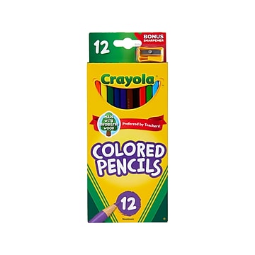 Crayola Kids' Colored Pencils, Assorted Colors, 12/Pack (68-6012)
