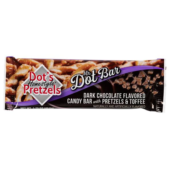 Dark Chocolate Flavored Candy Bar with Pretzles & Toffee