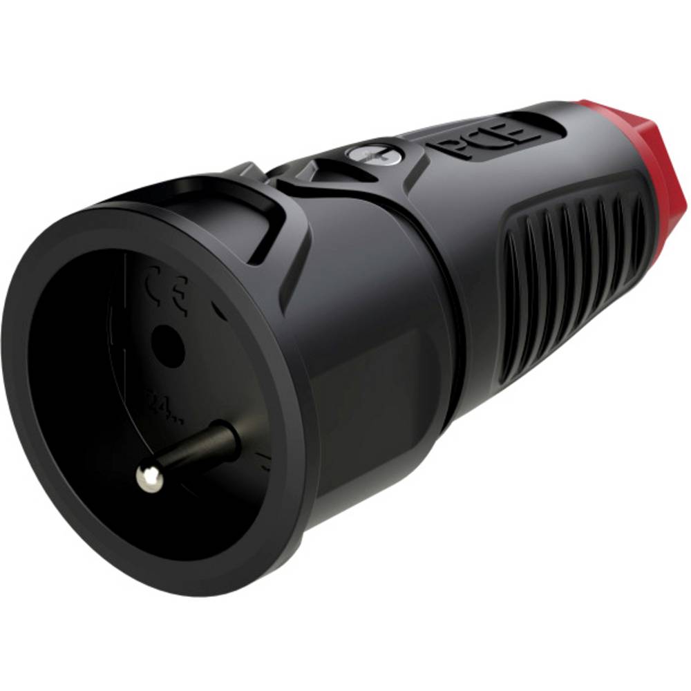 PCE 2410-sr Schutzkontaktkupplung Gummi, Kunststoff 230 V Schwarz IP20
