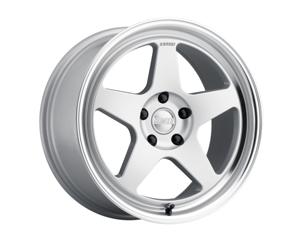 18x10.5 Kansei K12H KNP Hyper Silver with Bright Machined Lip Wheel 5x4.5 (12mm)