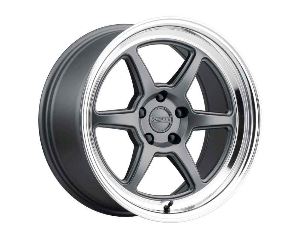 18x9 Kansei K14G Roku Matte Grey W/Machined Lip Wheel 5x4.5 (12mm)