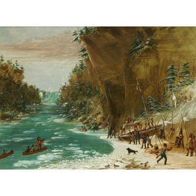 George Catlin: the Expedition Encamped Below the Falls of Niagara. January 20, 1679, 1847-1848