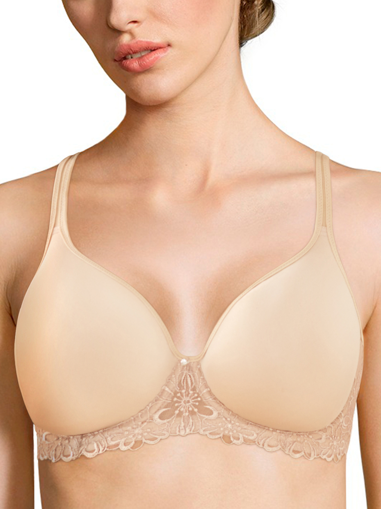 Bali One Smooth U Ultra Light Embroidered Frame Bra Nude