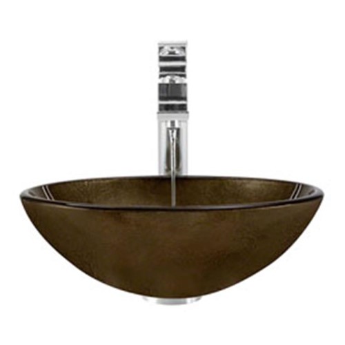 MR Direct 637 Vessel Sink Ensemble with a Brushed Nickel Finish 721 Faucet  Pop-up Drain  and Sink Ring.