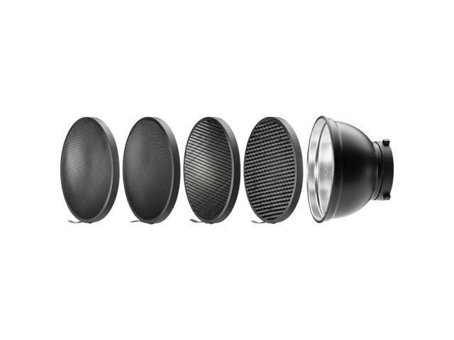 Westcott 55-Degree Wide Umbrella Reflector with Honeycomb Grids  Bowens-Mount  Silver/Black