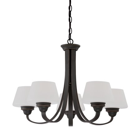 LUDLOW 5 LIGHT CHANDELIER, Nuvo 60/5325 K9VR (794067)