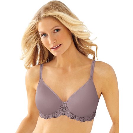 Bali One Smooth U Ultra Light Embroidered Frame Bra Warm Steel