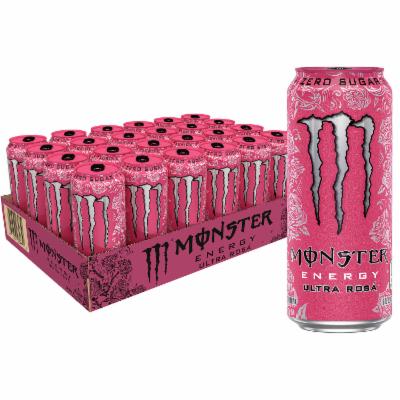 (24 Cans) Monster Ultra Rosa  Sugar Free Energy Drink  16 Fl Oz