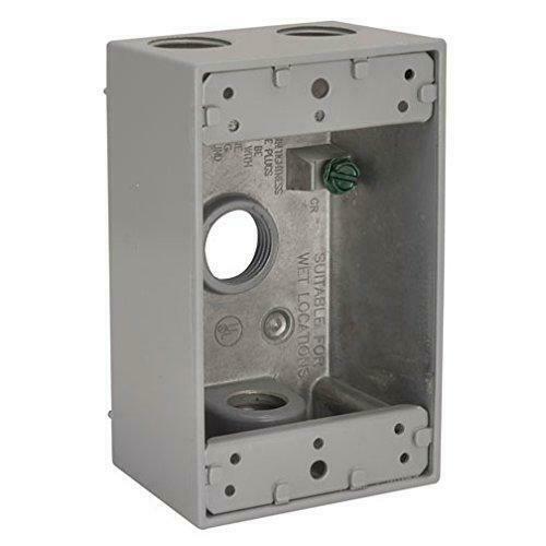 Hubbell 5330-0 Spot-Gro Weatherproof Box, 1 Gang, 16.5 Cu-in X 4-3/4-Inch, -
