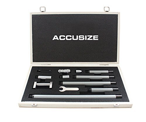 Accusize Industrial Tools 2-40 by 0.001 Resolution Inside Micrometer Set, 3011-6051