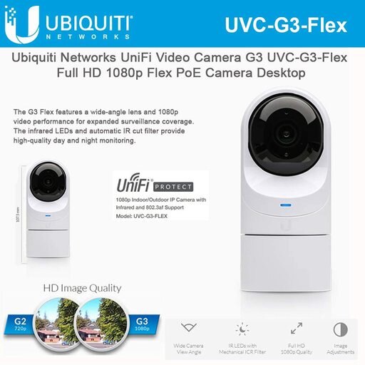 Ubiquiti UniFi Video Camera G3 Flex UVC-G3-Flex Full HD 1080p Network Camera with Night Vision