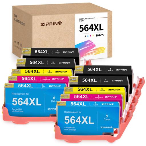 Ziprint Compatible Ink Cartridge Replacement for HP 564XL 564 XL to Use with DeskJet 3520 3522 Officejet 4620 Photosmart 5520 6510 6515 6520 7520 7525