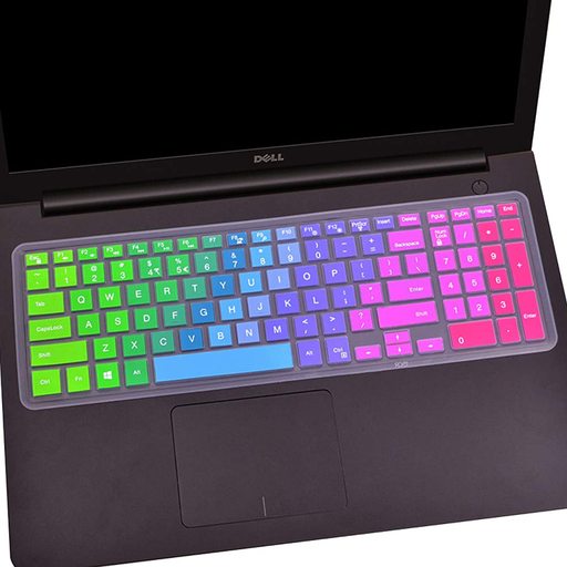 Keyboard Cover Compatible Dell Inspiron 15 3000 5000 Series/Dell G3 15 17 Series/Dell G5 15 Series/Dell G7 15 17 Series/Insprion 17 7786-Rainbow