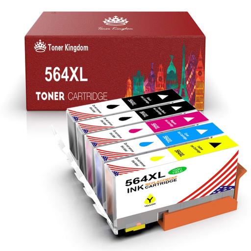 Toner Kingdom Compatible Ink Cartridge Replacement for HP 564XL for HP OfficeJet 4620 DeskJet 3520 3522 PhotoSmart 7510 7520 7525 5510 (2Black, 1 Cyan