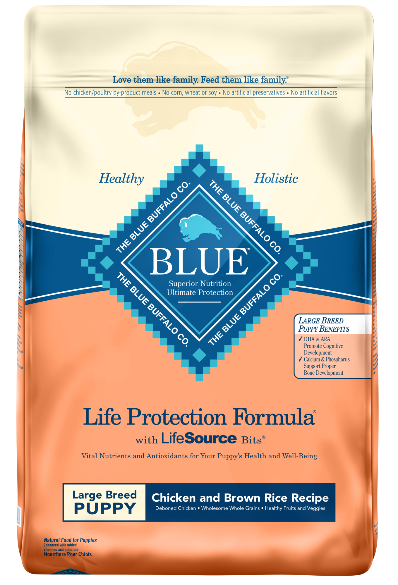 Blue Buffalo Life Protection Formula Large Breed Dry Puppy Food  Chicken & Rice  15 Lbs