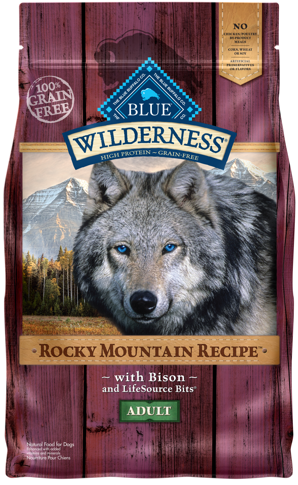 Blue Buffalo Blue Wilderness Rocky Mountain Recipe Adult Bison Dry Dog Food, 4 Lbs.