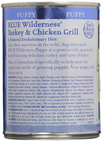 Blue Buffalo Wilderness Turkey & Chicken Wet Food for Puppies, 12.5 Oz., Case of 12 thumbnail