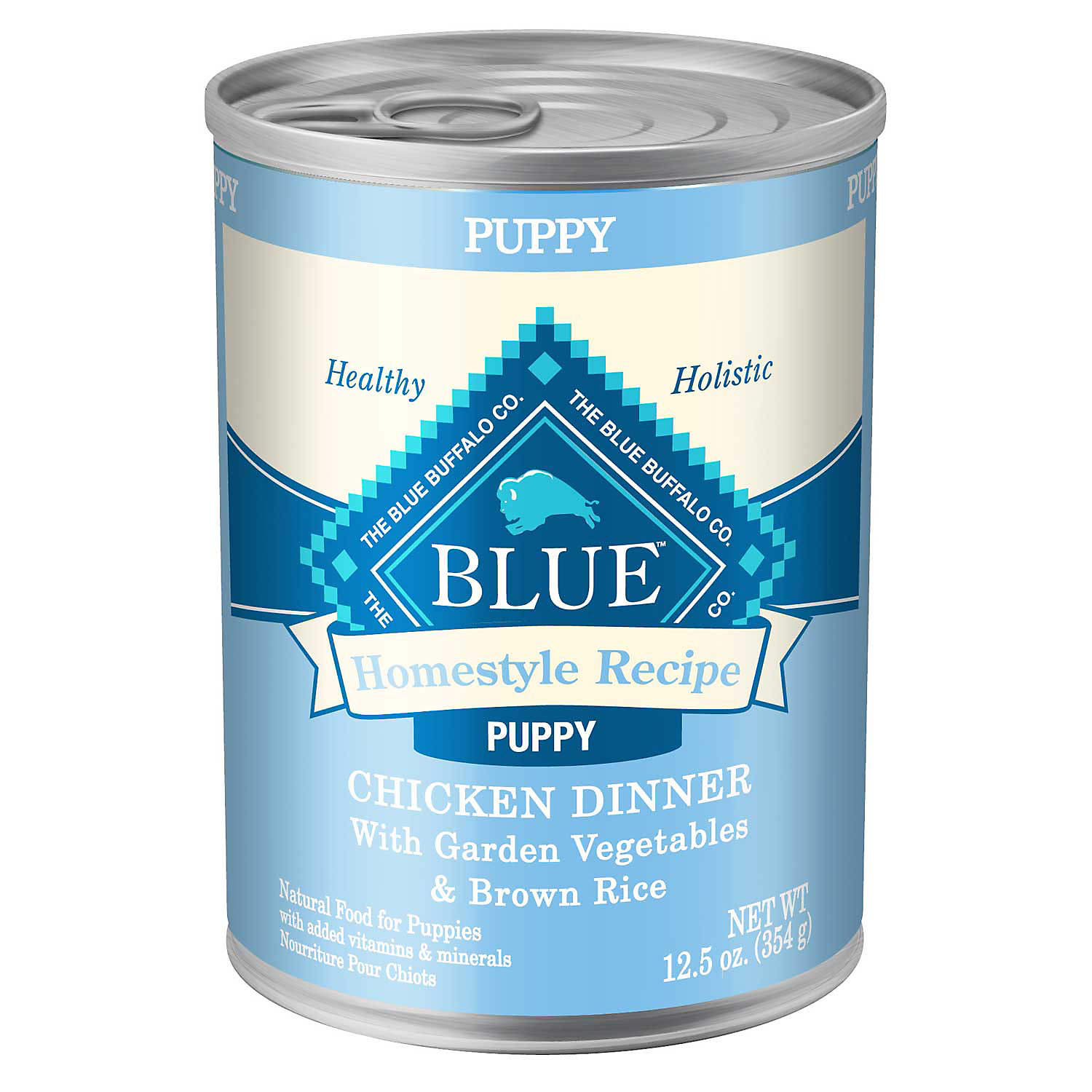 Blue Buffalo Homestyle Recipe Chicken Dinner Puppy Wet Dog Food, 12.5 Oz., Count of 12