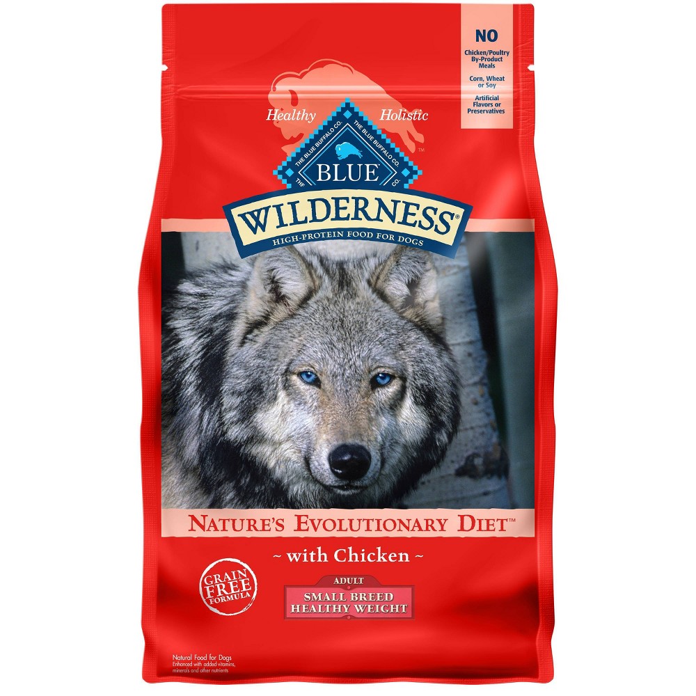 Blue Buffalo Blue Wilderness Grain Free Chicken Small Breed Healthy Weight Adult Dog Food, 4.5 Lbs.