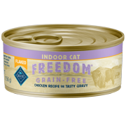 Blue Buffalo Freedom Natural Grain-Free, Flaked Chicken, Indoor Adult Wet Cat Food, 5.5 Oz., Case of 24