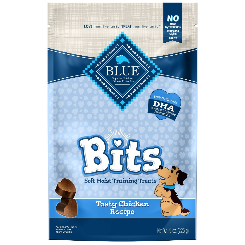 Blue Buffalo BLUE Bits Training Treats Chicken Flavor Soft Treats for Dogs  Whole Grain  9 Oz. Bag