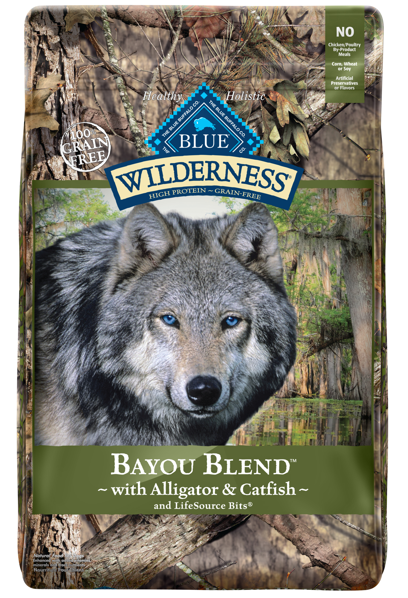 Blue Buffalo Blue Wilderness Bayou Blend with Alligator & Catfish Dry Dog Food, 22 Lbs.