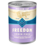 Blue Buffalo Freedom Grain Free Natural Adult Pate Wet Cat Food, Indoor Chicken, 12.5-oz Cans