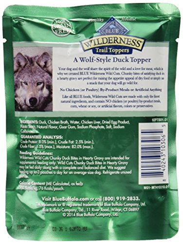 Blue Buffalo Wilderness Wild Cuts Natural High-Protein Dog Wet Food, Duck Bites Hearty Gravy, 3 Oz thumbnail