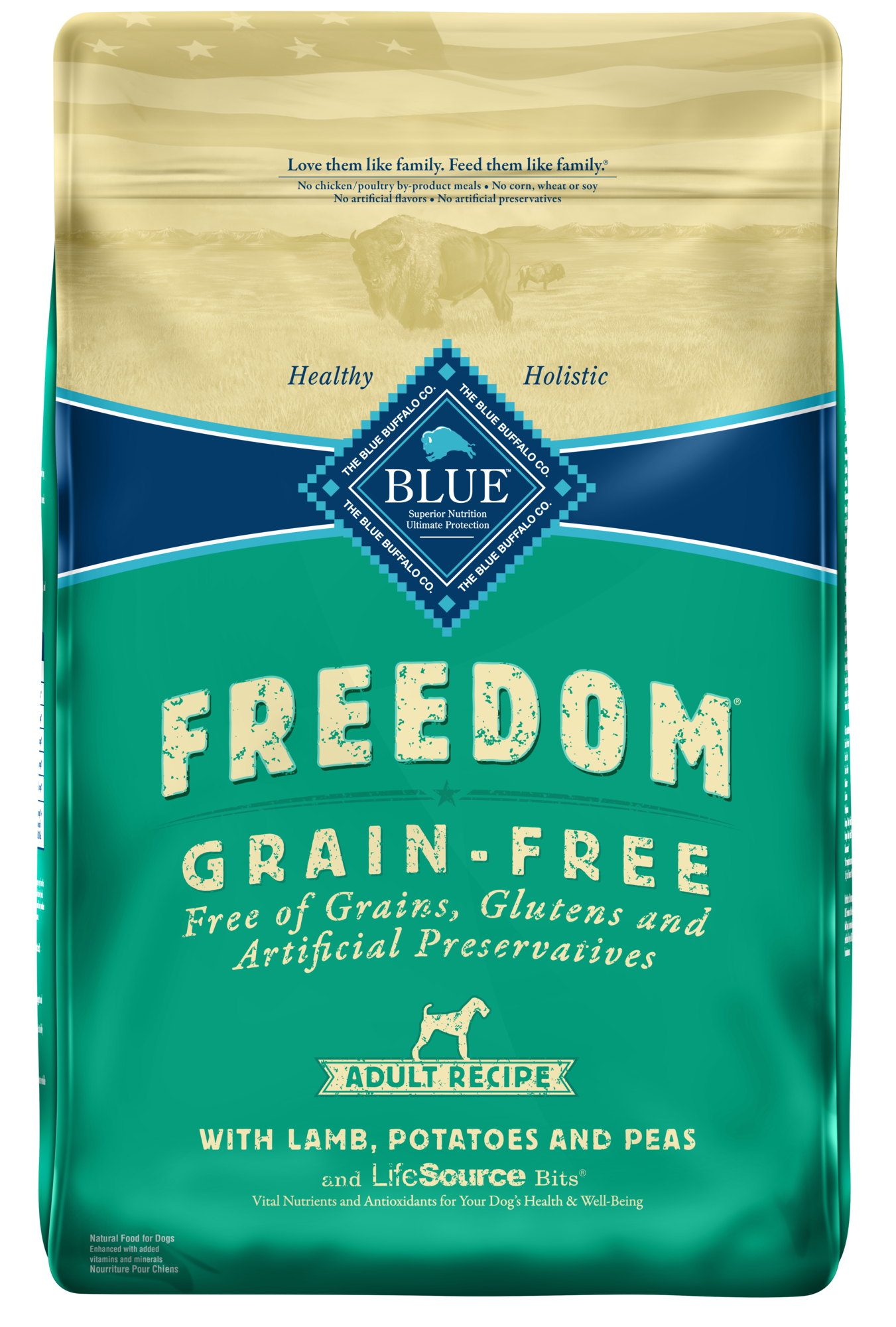Blue Buffalo Freedom Grain-Free Adult Dry Dog Food  Lamb & Potatoes  11-lb. Bag