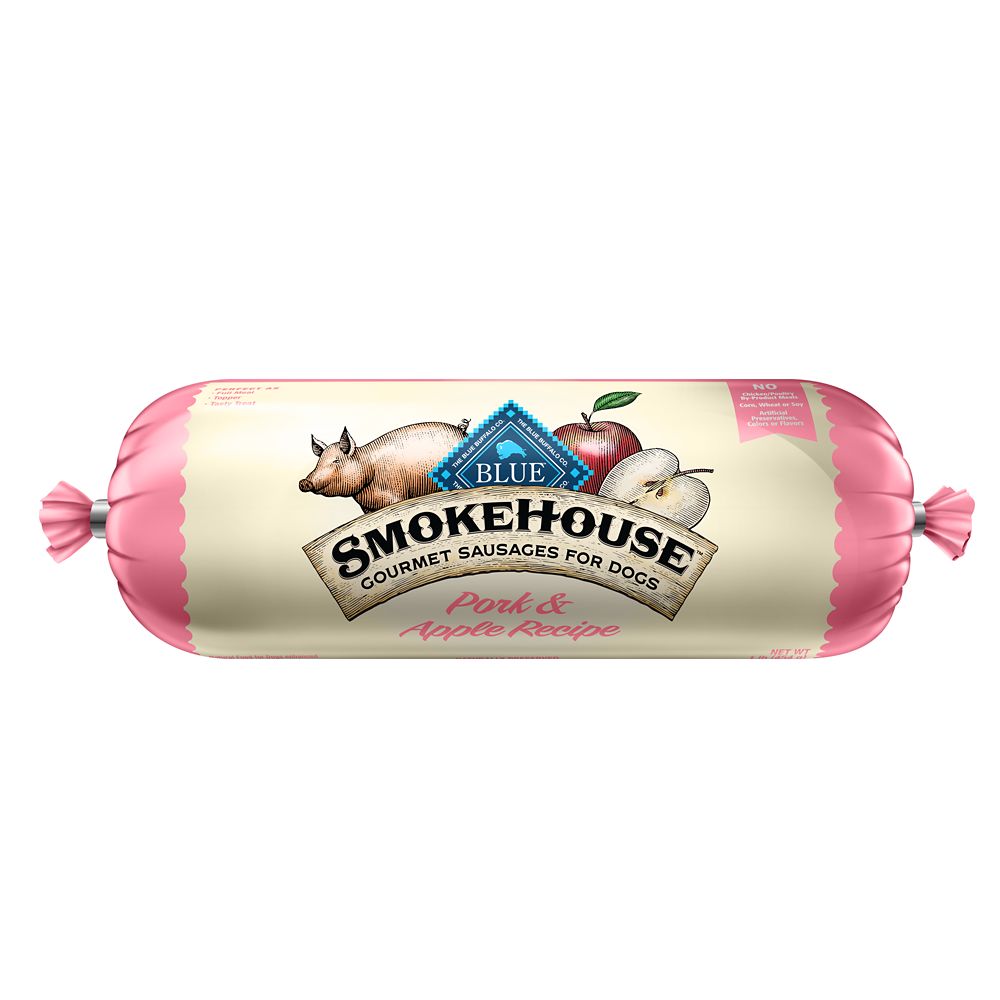 Blue, Smokehouse Gourmet Sausage Rolls Dog Food - Natural, Pork and Apple Size: 2.25 Lb, Blue Buffalo, Wet Food, Adult