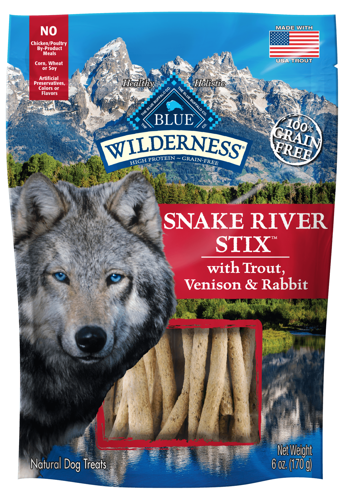 Blue Buffalo Blue Wilderness Snake River Grill Stix Dog Treats, 6 Oz.