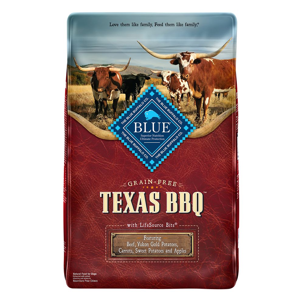 Blue Buffalo Regionals Grain Free Texas BBQ with Beef, Yukon Gold Potatoes, Carrots, Sweet Potato, and Apple Dry Dog Food 22-lb