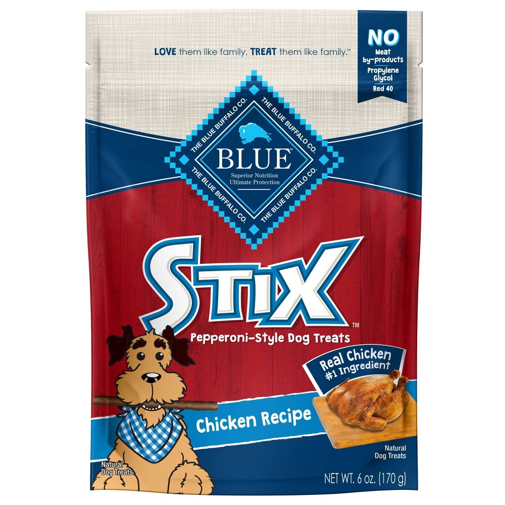 Blue Buffalo Stix Chicken Flavor Soft Treats for Dogs  Whole Grain  6 Oz. Bag