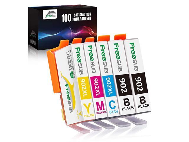 FreeSUB Compatible Ink Cartridge Replacement for HP 902 902XL Ink Cartridges (5 Pack Combo) Use for HP Officejet Pro 6968 6974 6975 6978 6960 6951.