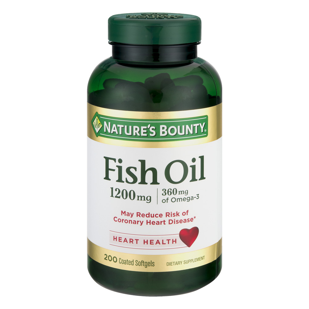 Nature's Bounty, Fish Oil Odorless, 1200 Mg, 200 Count
