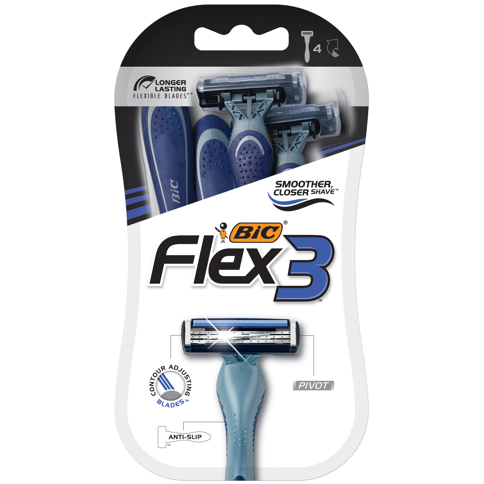 Bic Disposable Razors - Flex3 - 4 Razors