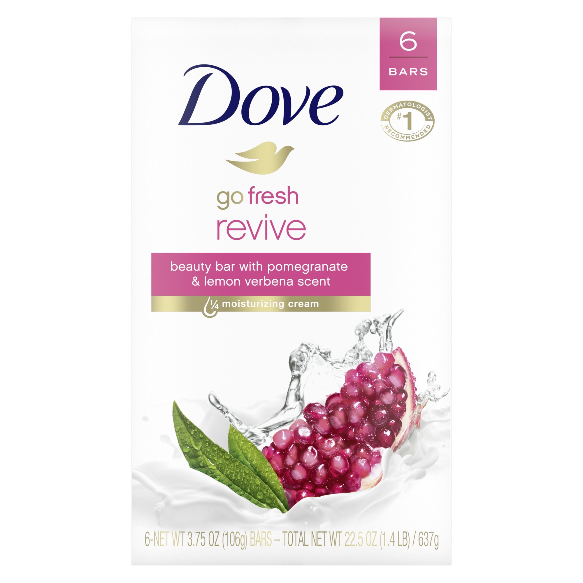 Dove Beauty Bar Gentle Skin Cleanser Rejuvenating More Moisturizing Than Bar Soap for Softer and Smoother Skin 3.75 Oz  6 Bars