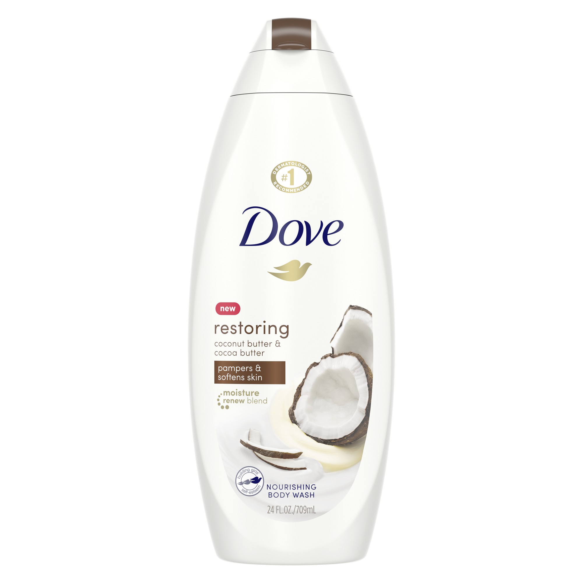 Dove Women S Body Wash Restoring Coconut & Cocoa Butter Gentle Skin Cleanser All Skin  20 Oz